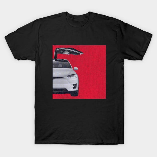 Tesla model X colorus vintage T-Shirt by WOS